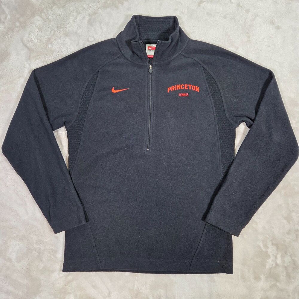 Vintage 90s Nike Team Therma-FIT 1/2 Zip XS Princeton Tennis Fleece Pullover